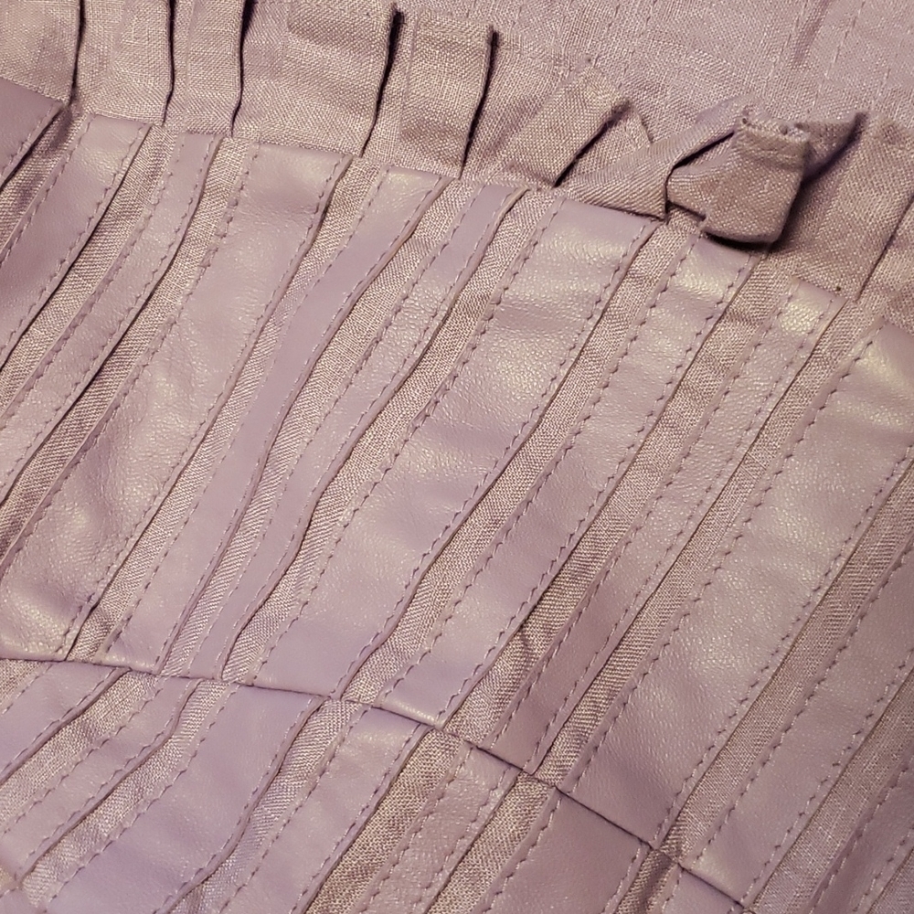 Lafayette 148 lavender leather and linen blazer size 4 - Picture 2 of 3